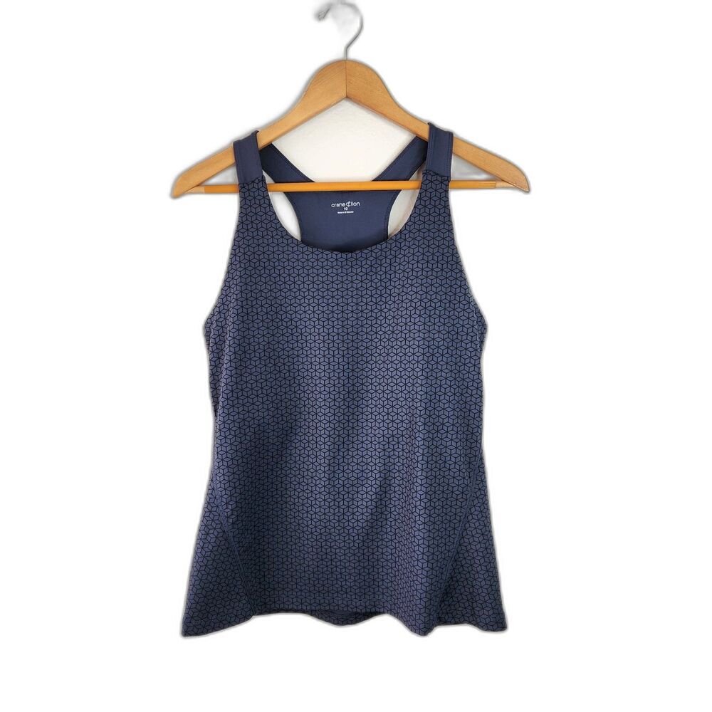 Crane & Lion Gray Black Workout Tank Top size M Athletic Workout Exercise Sporty